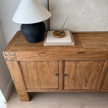 Load image into Gallery viewer, Authentic Antique Sideboard _ Warm Natural Elm _ 222cm