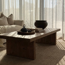 Load image into Gallery viewer, French Provincial Platform Coffee Table _ Distressed Brown