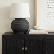 Load image into Gallery viewer, Provincial Lamp by Impreshens _ Australian Made _ Rustic Black + White Taper Shade