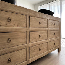 Load image into Gallery viewer, Antique Nine Drawer Chest _ Aged Elm