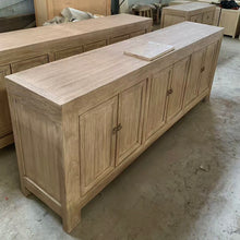 Load image into Gallery viewer, Antique Sideboard _ Shaker Profile _ 220cm _ Aged Elm