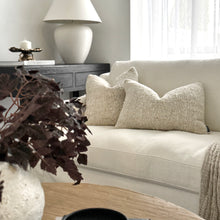 Load image into Gallery viewer, Organic Cushion _ Rustic _ Natural + Black