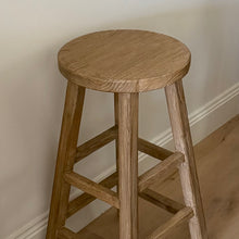 Load image into Gallery viewer, Farmhouse Bar Stool _ Aged Elm