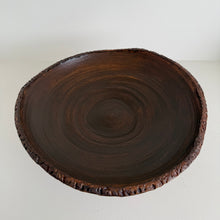 Load image into Gallery viewer, Pedestal Display Bowl _ Rustic Brown