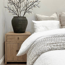 Load image into Gallery viewer, Antique Bedside Table _ Aged Elm