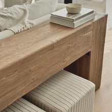 Load image into Gallery viewer, Farmhouse Hallway Table _ Aged Elm