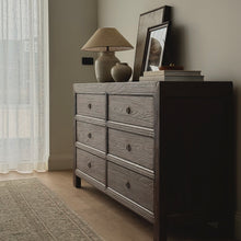 Load image into Gallery viewer, Wabi Six Drawer Chest _ Antique Brown