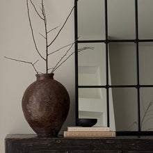 Load image into Gallery viewer, Antique Glazed Pottery _ Large _ Rustic Brown