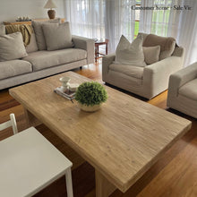 Load image into Gallery viewer, American Farmhouse Platform Coffee Table _ Honey Elm _ 2 Sizes