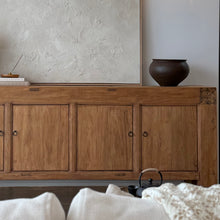 Load image into Gallery viewer, Authentic Antique Sideboard _ Warm Natural Elm _ 222cm