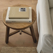 Load image into Gallery viewer, Farmhouse Side Table _ Tri-Leg _ Aged Elm