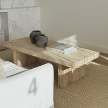 Load image into Gallery viewer, Platform Coffee Table _ Whitewashed Elm