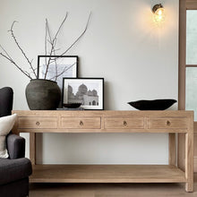 Load image into Gallery viewer, Farmhouse Console _ Four Drawer_ 190cm _ Aged Elm