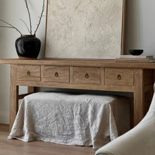 Load image into Gallery viewer, Farmhouse Hallway Table _ Aged Elm