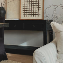 Load image into Gallery viewer, Heritage Console _ Three Drawer + Shelf _ Textured Black