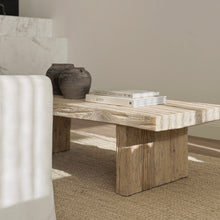 Load image into Gallery viewer, Platform Coffee Table _ Whitewashed Elm