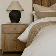 Load image into Gallery viewer, Antique Bedside Table _ Aged Elm