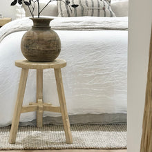 Load image into Gallery viewer, Rustic Milking Stool _ Whitewashed Elm