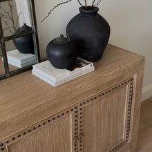 Load image into Gallery viewer, Antique Sideboard _ Studded Detail _ 140cm _ Aged Elm