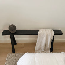 Load image into Gallery viewer, Provincial Skinny Bench _ Rustic Black _ Reclaimed Elm