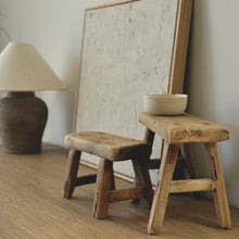 Load image into Gallery viewer, Baby Worker Stool _ Raw Natural Elm