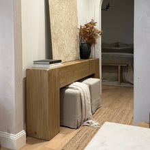 Load image into Gallery viewer, Farmhouse Hallway Table _ Aged Elm