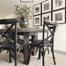 Load image into Gallery viewer, Heritage Dining _ Distressed Black + Honey Elm _ 2 Sizes