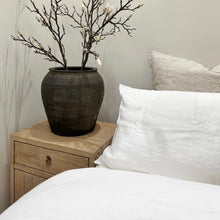 Load image into Gallery viewer, Antique Bedside Table _ Aged Elm