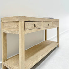 Load image into Gallery viewer, Organic Console _ Three Drawer + Shelf _ 160cm _ Blonde Elm