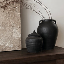 Load image into Gallery viewer, Vintage Pot _ Handles _ Stone Black
