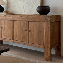 Load image into Gallery viewer, Authentic Antique Sideboard _ Warm Natural Elm _ 222cm