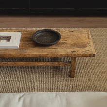 Load image into Gallery viewer, Farmhouse Coffee Table _ Low Style _ Raw Natural Elm