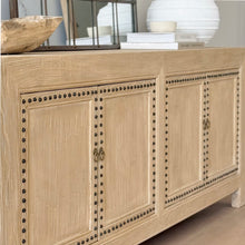 Load image into Gallery viewer, Organic Luxe Sideboard _ 230cm_ Studded Detail _ Blonde Elm