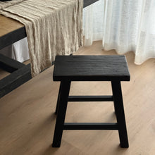 Load image into Gallery viewer, Heritage Worker Stool _ Rectangle _ Textured Black