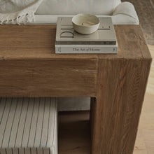 Load image into Gallery viewer, Farmhouse Hallway Table _ Earthy Brown