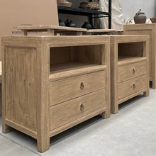 Load image into Gallery viewer, Farmhouse Bedside Table _ XL _ Aged Elm