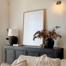 Load image into Gallery viewer, Vintage Arabic Poem _ Framed Print _ 95x125cm