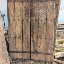Load image into Gallery viewer, Hand Carved Vintage Doors _ Pair_ Aged Elm