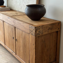 Load image into Gallery viewer, Authentic Antique Sideboard _ Warm Natural Elm _ 222cm