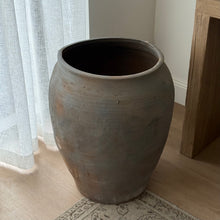 Load image into Gallery viewer, Antique 90yr Planter Pot _ XL _ Stone Grey/Terracotta