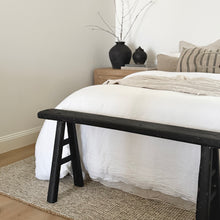 Load image into Gallery viewer, Provincial Skinny Bench _ Rustic Black _ Reclaimed Elm