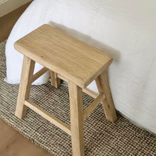 Load image into Gallery viewer, Organic Worker Stool _ Rectangle _ Blonde Elm