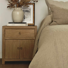 Load image into Gallery viewer, Farmhouse Bedside Table _ 55cm _ Aged Elm