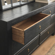 Load image into Gallery viewer, Provincial Six Drawer Chest _ Textured Black