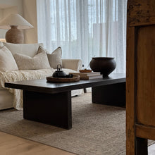 Load image into Gallery viewer, Platform Coffee Table _ Smooth Distressed Black