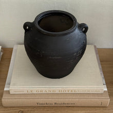 Load image into Gallery viewer, Antique Pot _ Handles _ Small _ Rustic Black