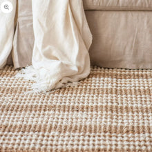 Load image into Gallery viewer, Rug _ Organic Jute _ Stripe _ Natural & Ivory