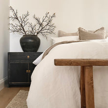 Load image into Gallery viewer, Provincial Oversize Bedside Table _ Distressed Black