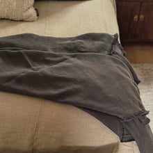 Load image into Gallery viewer, Linen Throw _ Charcoal