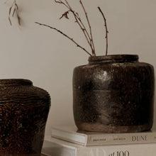 Load image into Gallery viewer, Antique Glazed Pottery _ Rustic Brown